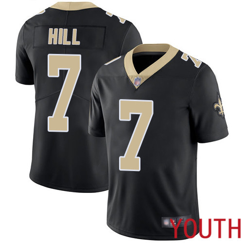 New Orleans Saints Limited Black Youth Taysom Hill Home Jersey NFL Football #7 Vapor Untouchable Jersey->youth nfl jersey->Youth Jersey